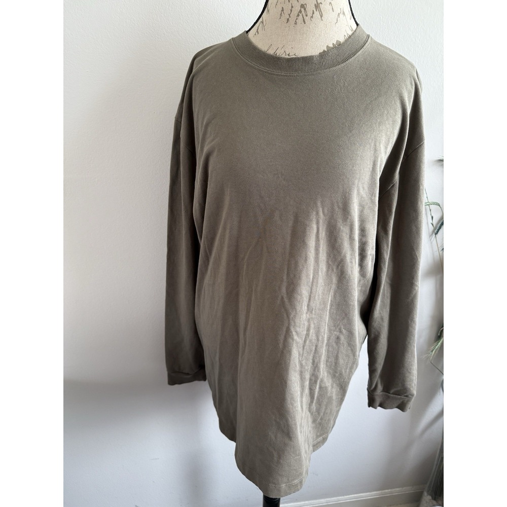 Lululemon Sweatshirt Mens XLarge Brown Greenish Lightweight Crewneck Spring - Picture 3 of 8